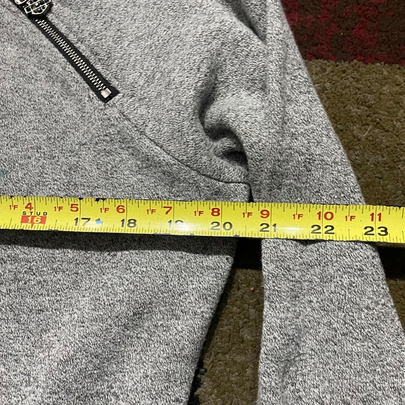 Harley-Davidson Women’s Bar & Shield Rib-Knit Zip Sweatshirt — Gray (Size Medium - Picture 7 of 9